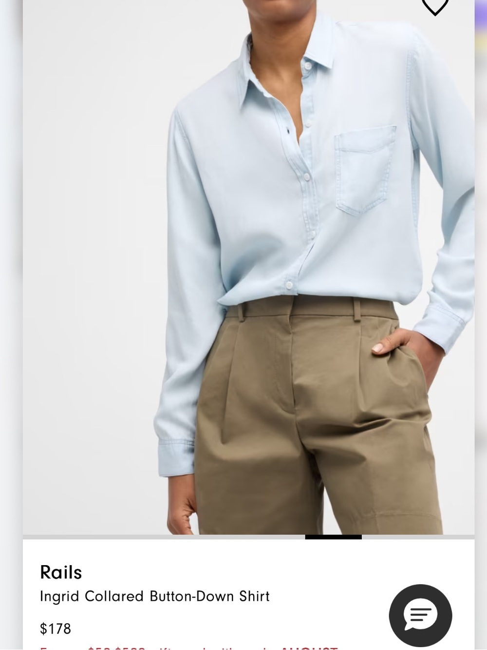 Rails Light Blue woman’s Casual Button-Down Shirt
